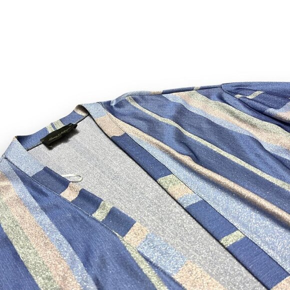 Luna Allegra MADE IN ITALY Luxury Designer Glitter Shiny Overcoat Shawl - Large - Picture 4 of 4